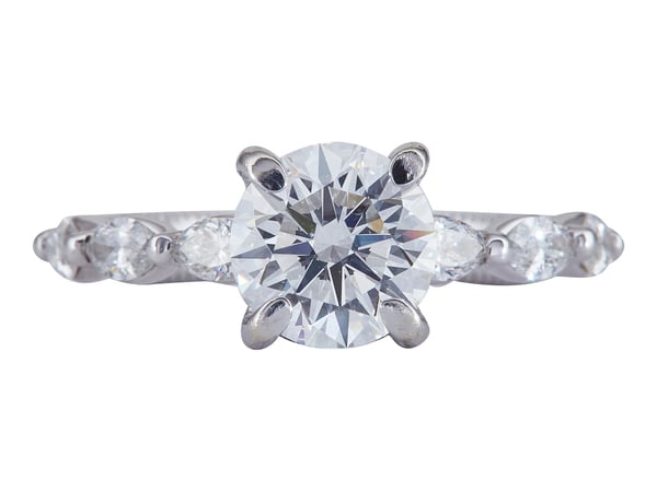 GIA 1.53 CT Round Cut Solitaire Ring, G, VS1