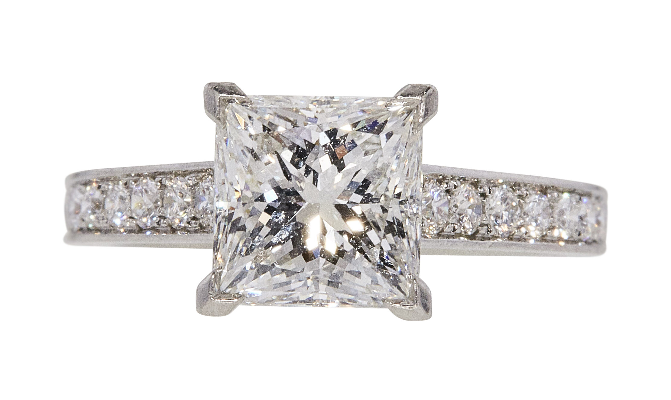 2.53 ct. Princess Cut Solitaire Cartier Ring